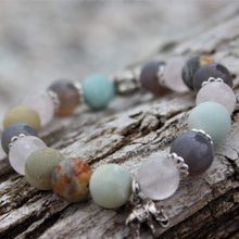 Load image into Gallery viewer, Blissful Goddess bracelet with silver accents and elephant pendant