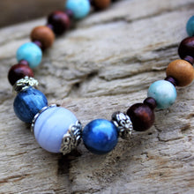 Load image into Gallery viewer, Blissful Heart wrap mala close up photo