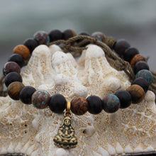 Load image into Gallery viewer, Wrist mala with cobra jasper